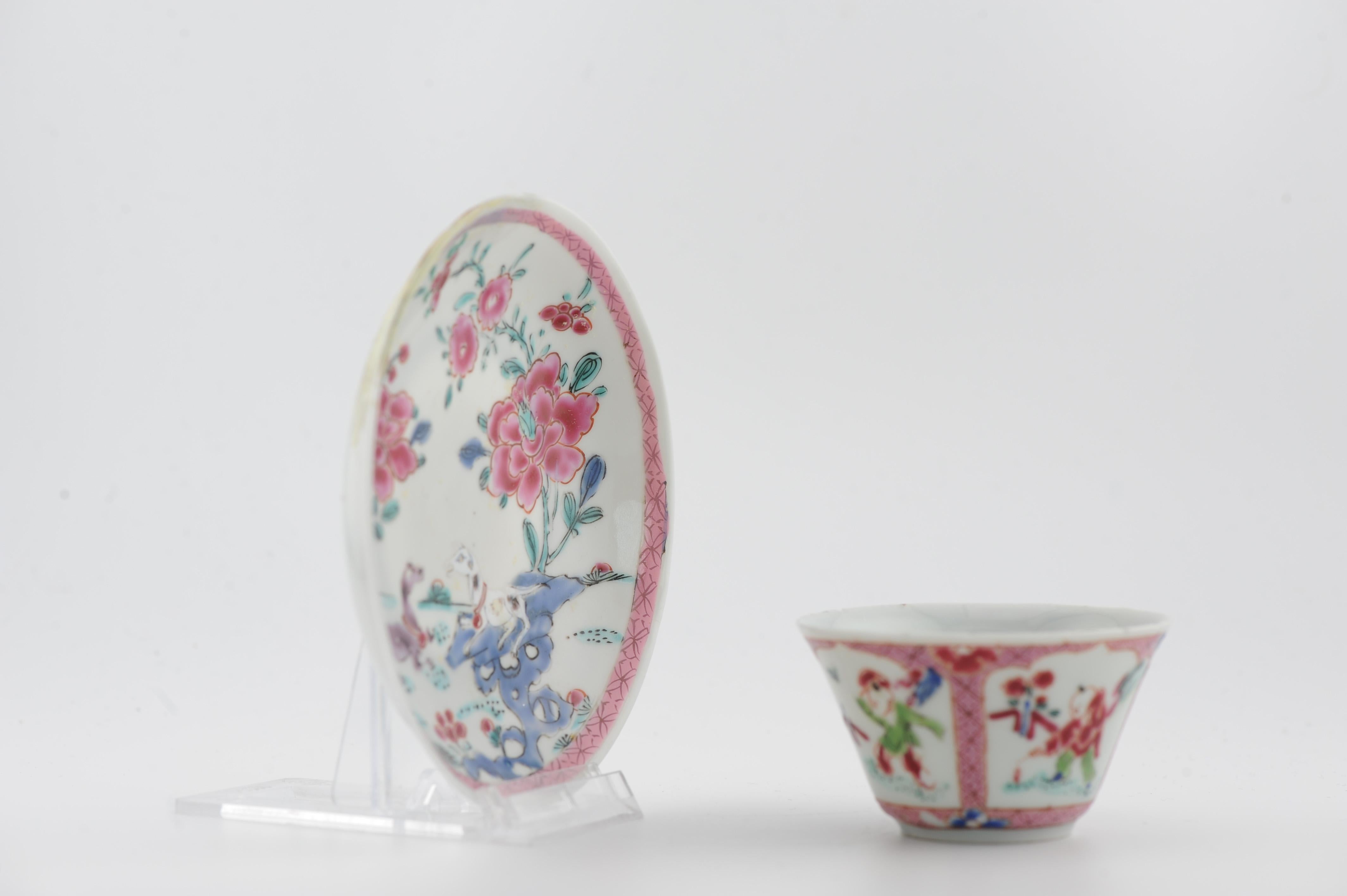 XVIIIe siècle et antérieur Bol en porcelaine chinoise antique du 18e siècle Yongzheng / Qianlong Fencai Chine en vente