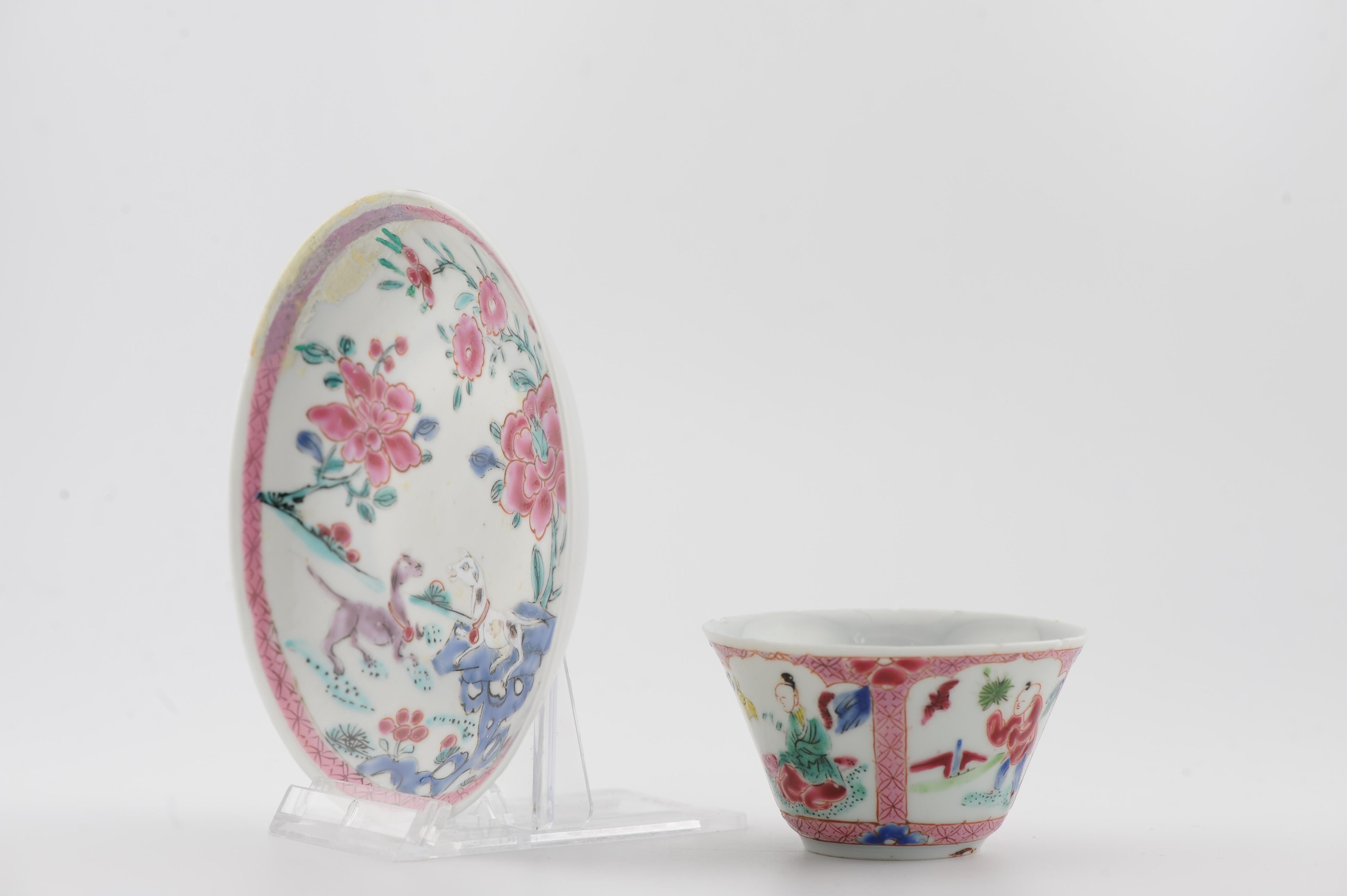 Porcelaine Bol en porcelaine chinoise antique du 18e siècle Yongzheng / Qianlong Fencai Chine en vente