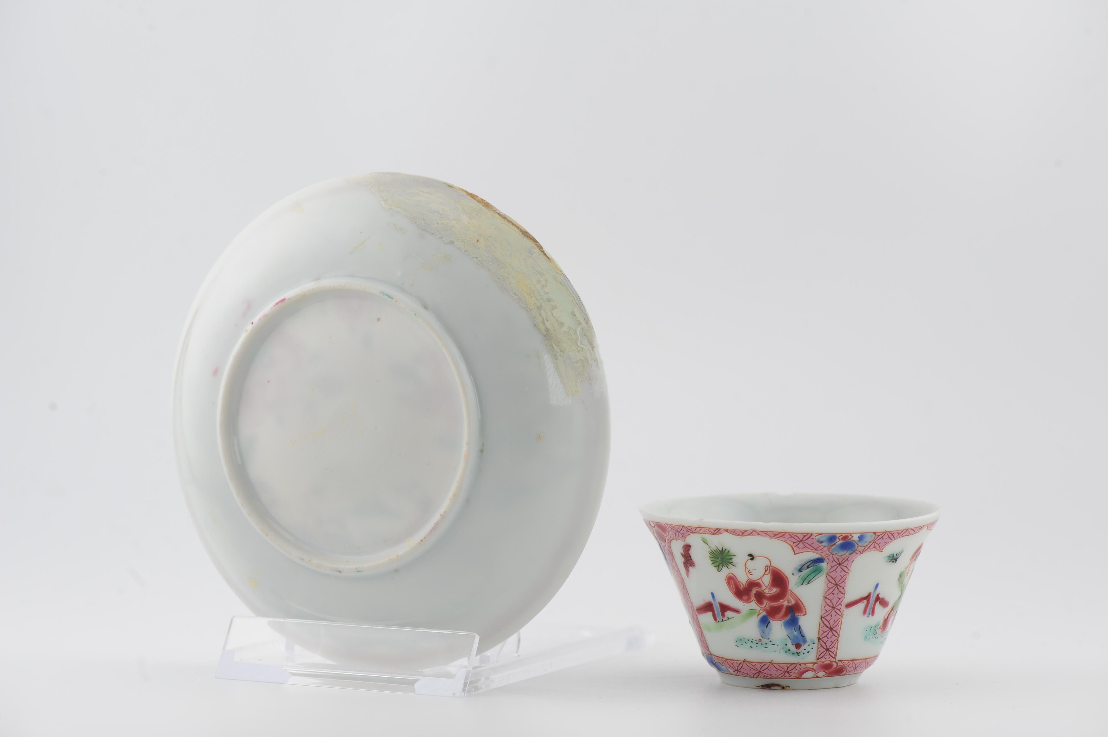 Bol en porcelaine chinoise antique du 18e siècle Yongzheng / Qianlong Fencai Chine en vente 2