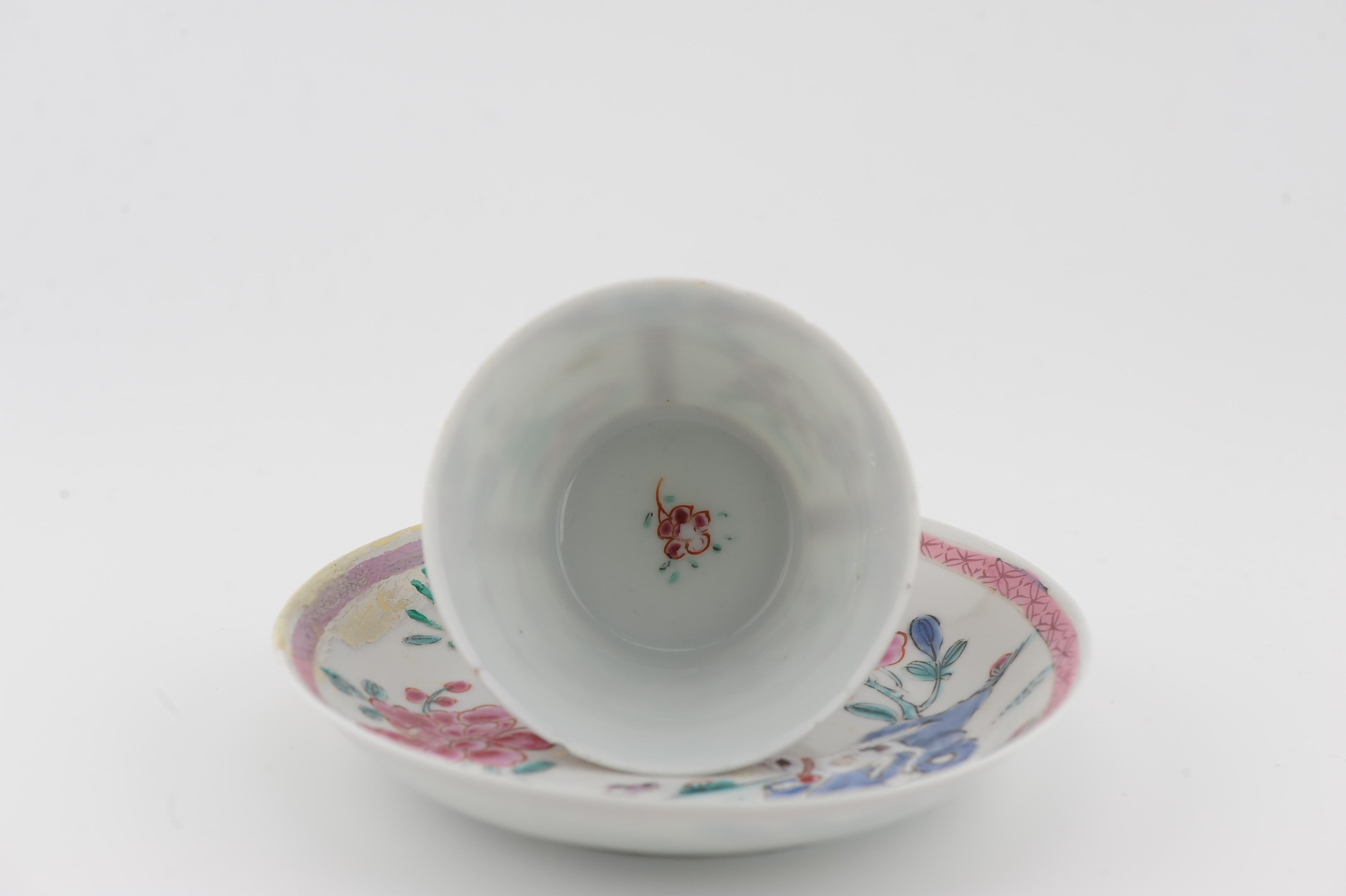 Bol en porcelaine chinoise antique du 18e siècle Yongzheng / Qianlong Fencai Chine en vente 3