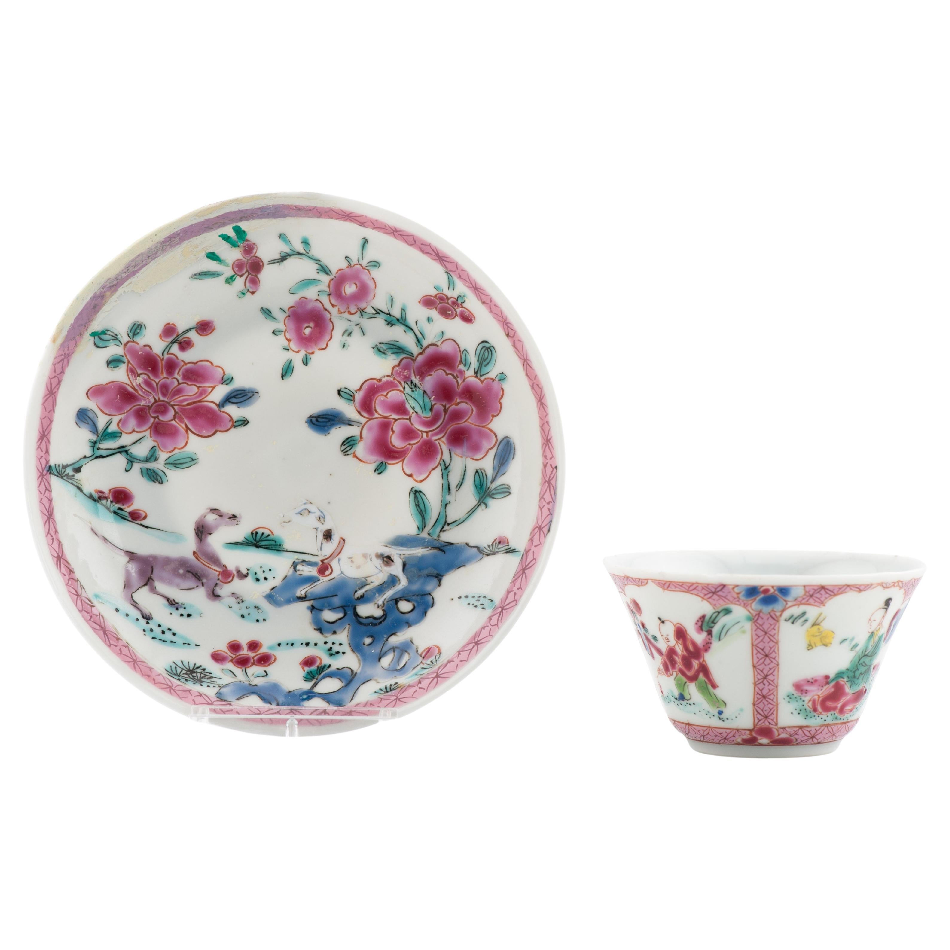 Antique 18th C Chinese Porcelain Bowl Yongzheng / Qianlong Fencai China