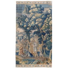 Used 18th Century French Aubusson Landscape Tapestry with Palm Trees
