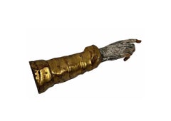 Antique 18th C Giltwood Hand Architectural Fragment Sculpture