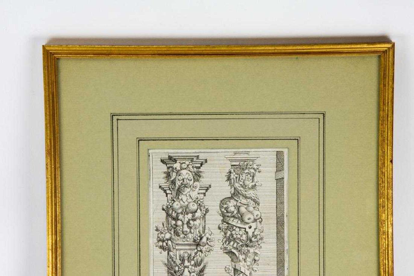 Antique 18th Century Giuseppe Arcimboldo Engraving 4