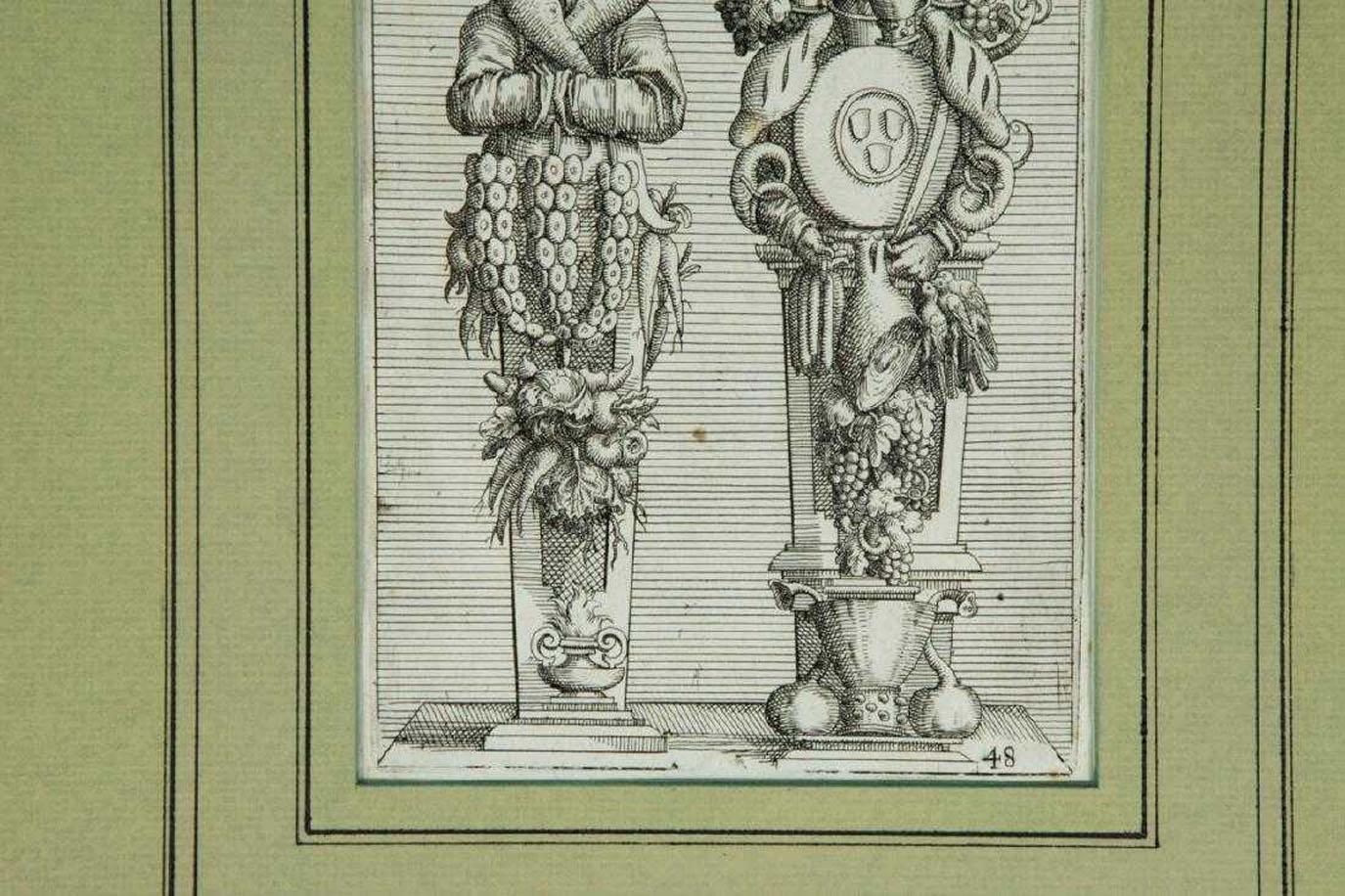 18th Century and Earlier Antique 18th Century Giuseppe Arcimboldo Engraving