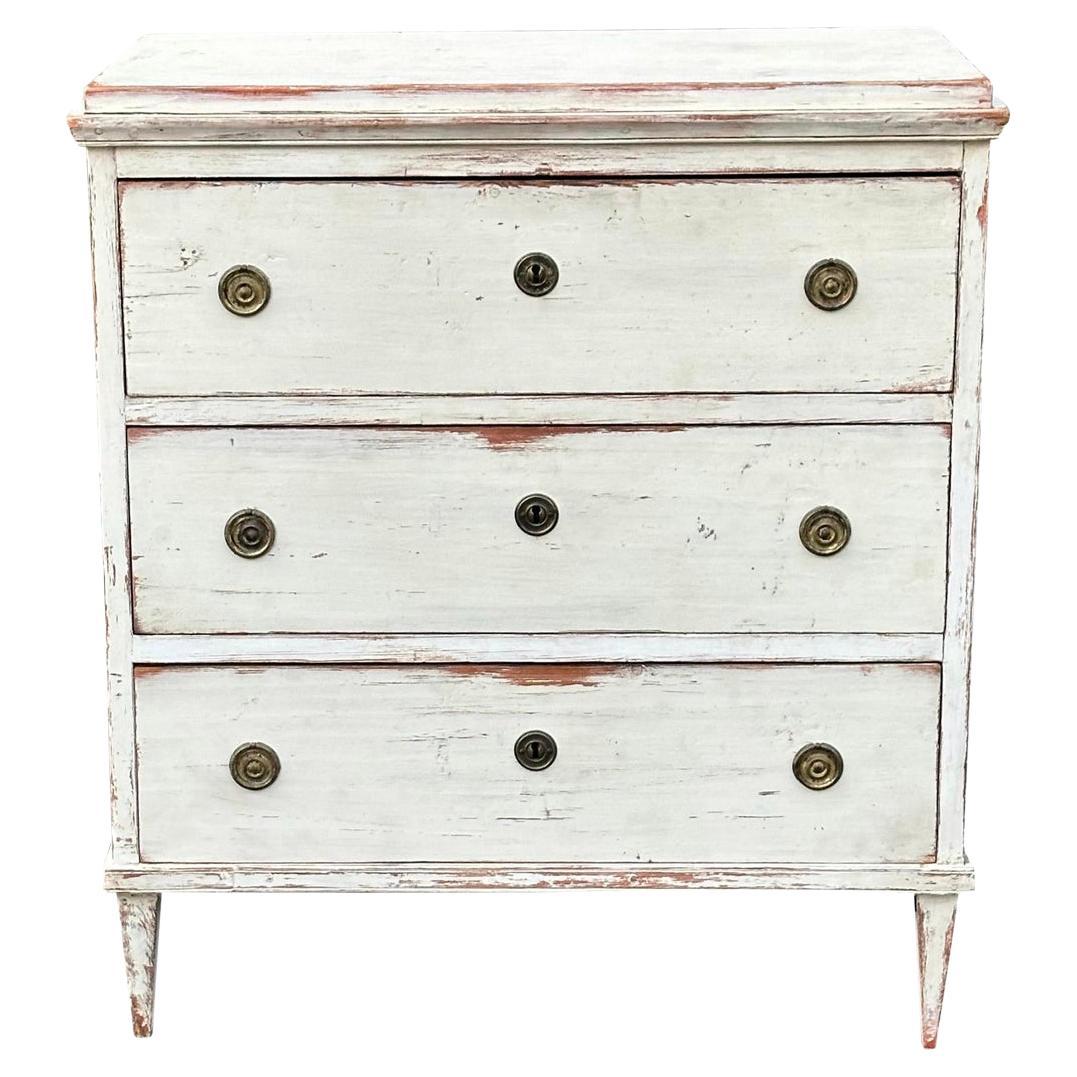 Antique 18th C Gustavian Swedish Empire Commode Chest of Drawers