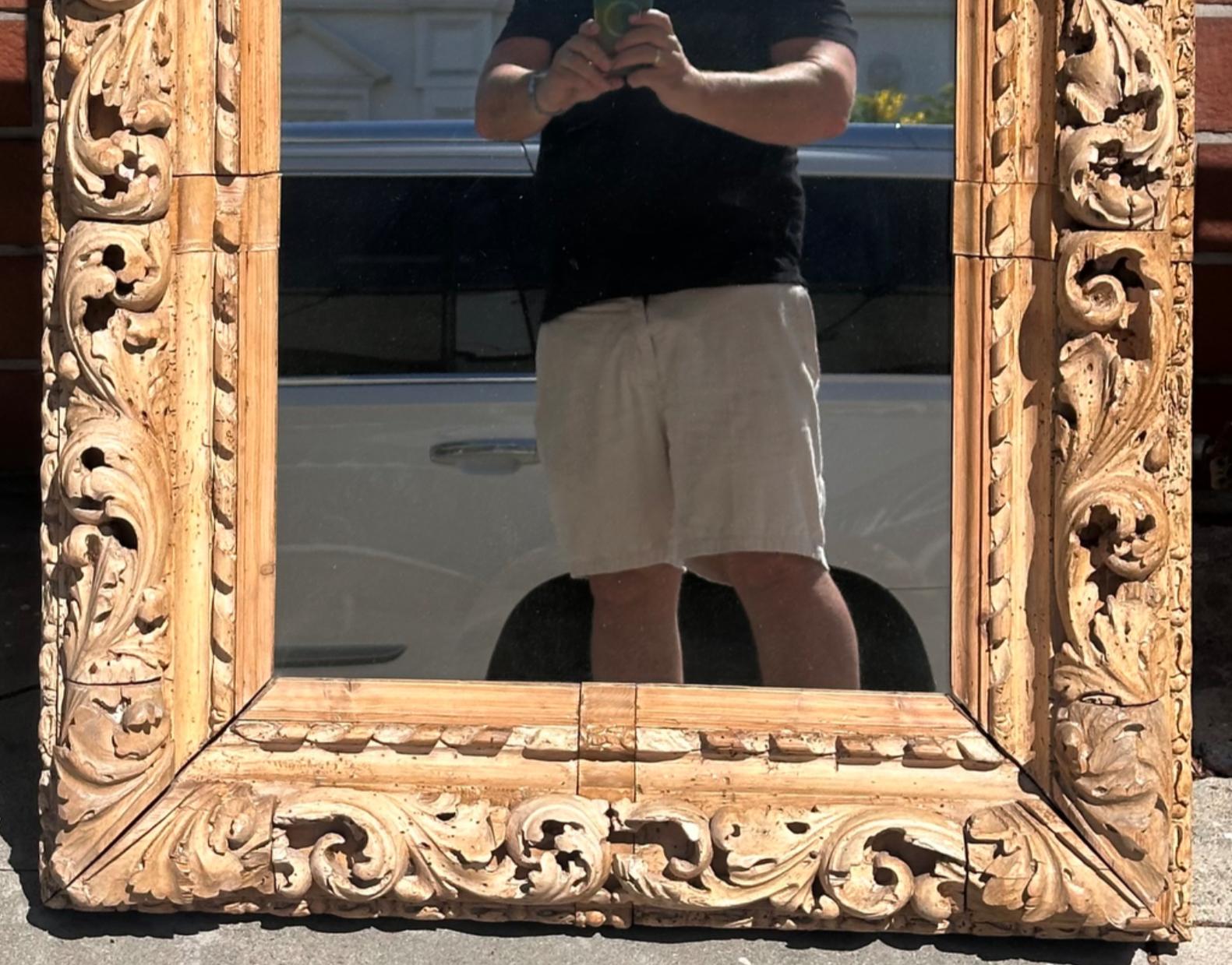 Antique 18th C Gustavian Swedish Empire Mirror In Good Condition In LOS ANGELES, CA