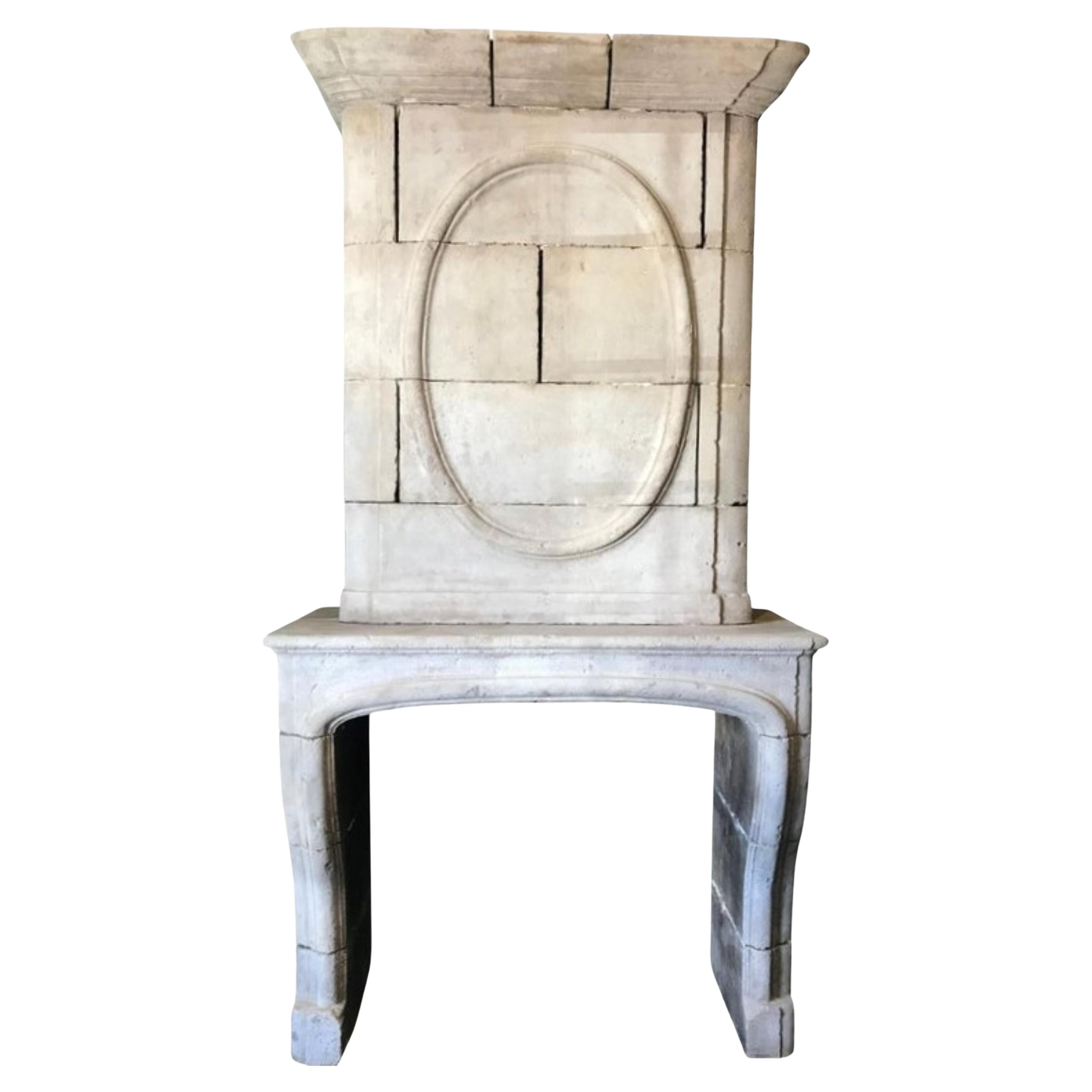 Antiquity 18th C. Hand Carnele Chimney Mantelpiece Surround (manteau de cheminée en pierre sculpté à la main)