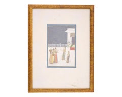 Antique 18Th C Indian Mughal Rajput Miniature Painting