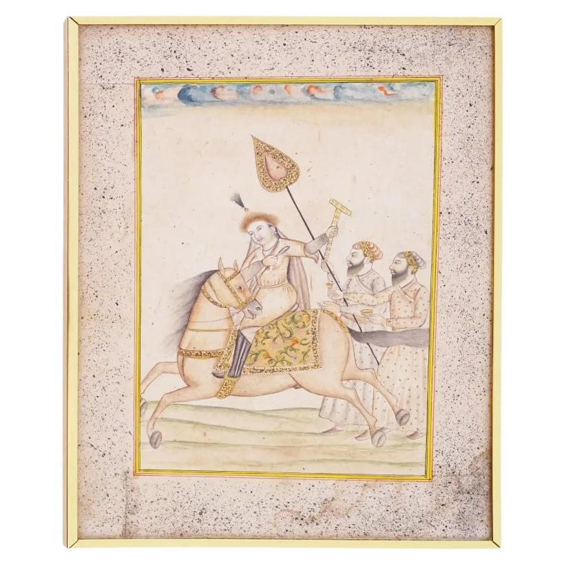 Antique 18Th C Indian Rajput Mughal Miniature Painting