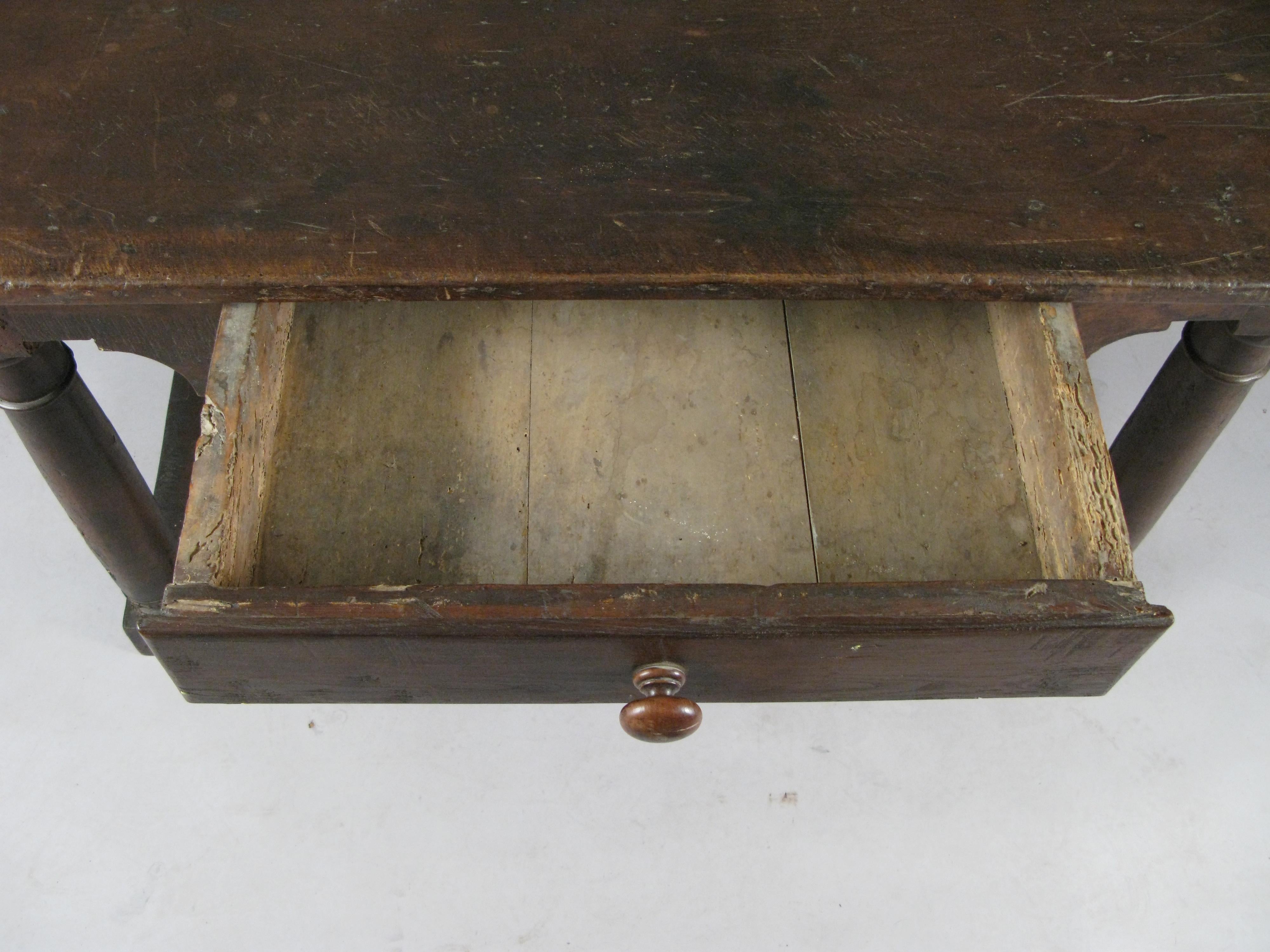 Antique 18th Century Italian Walnut Table 1