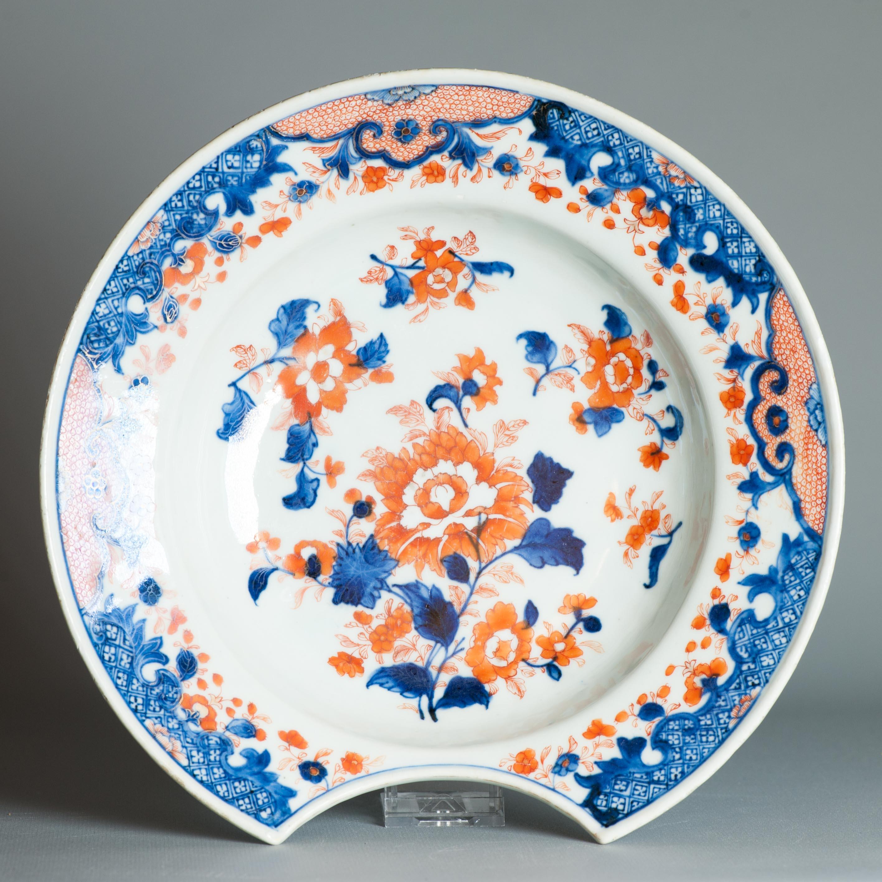 Antiker Kangxi Imari Barber Surgeon Basin Ca. 1710 China Porzellan Chinesisch, 18. Jahrhundert im Angebot 10