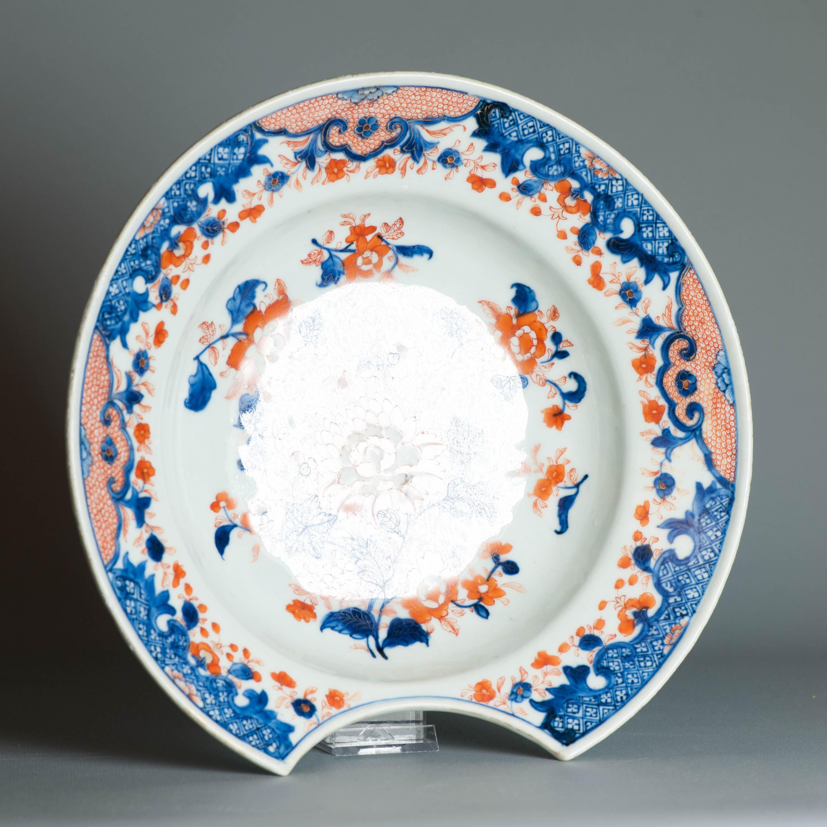 Antiker Kangxi Imari Barber Surgeon Basin Ca. 1710 China Porzellan Chinesisch, 18. Jahrhundert (Qing-Dynastie) im Angebot