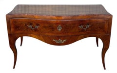 Antique 18th C Lombardy Italian Inlaid Low Chest or Sideboard