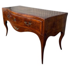 Antique 18th C Lombardy Italian Inlaid Low Chest or Sideboard