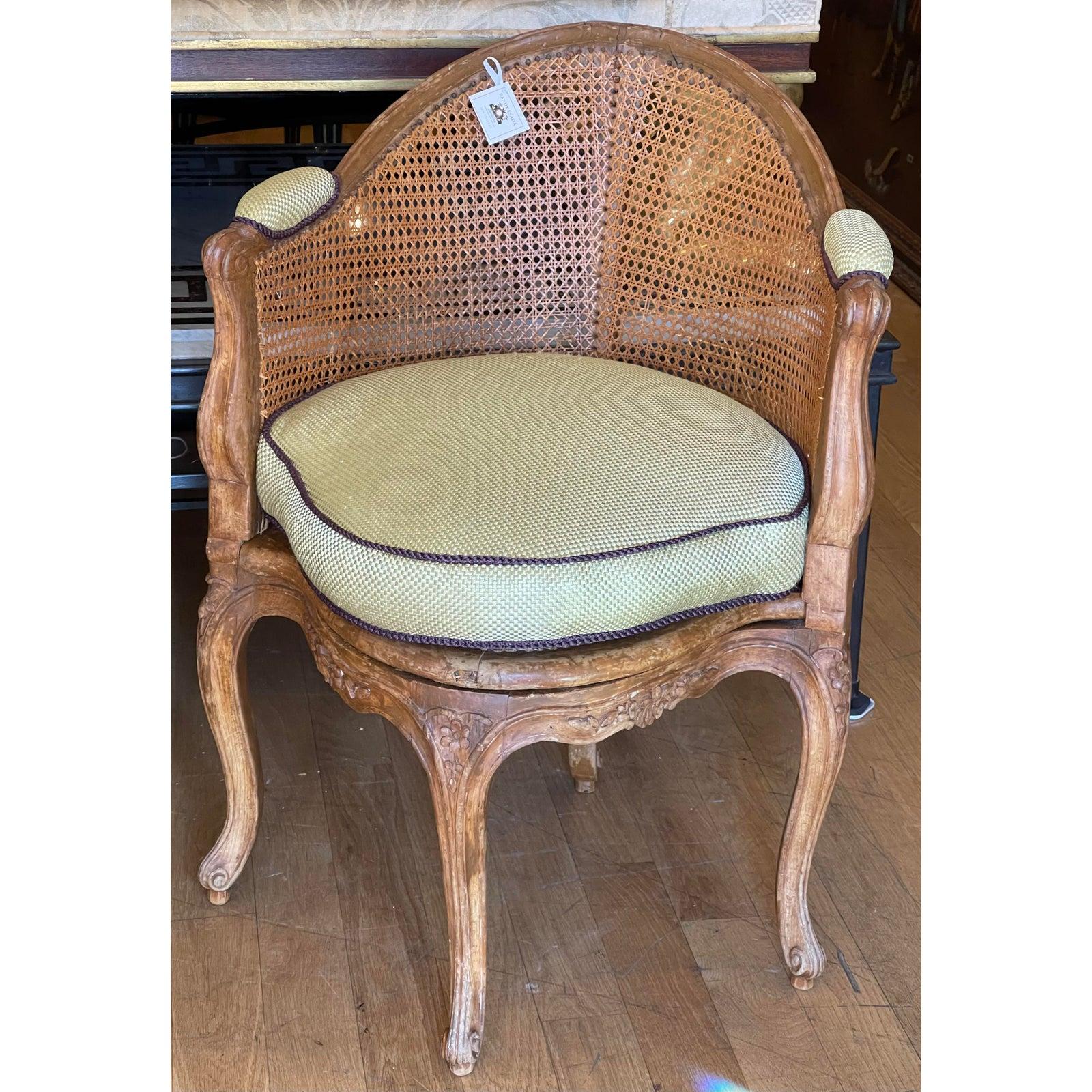 Antique 18th C Louis XV Caned Corner Chair 2