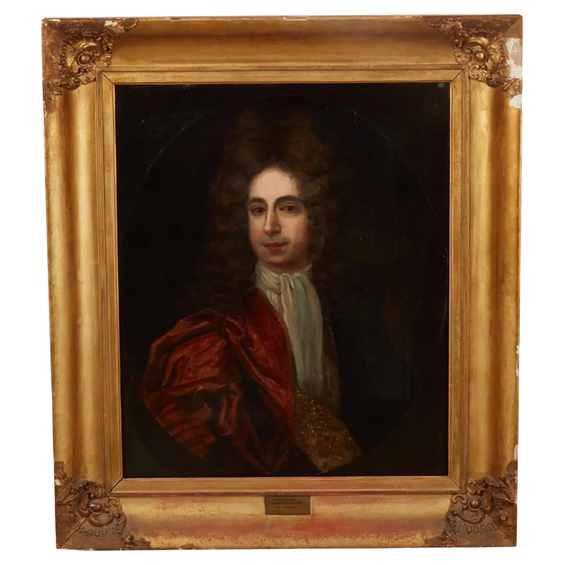 Antique 18th C Portrait of a Gentleman in Red - Attr. À Johan Van Diest en vente
