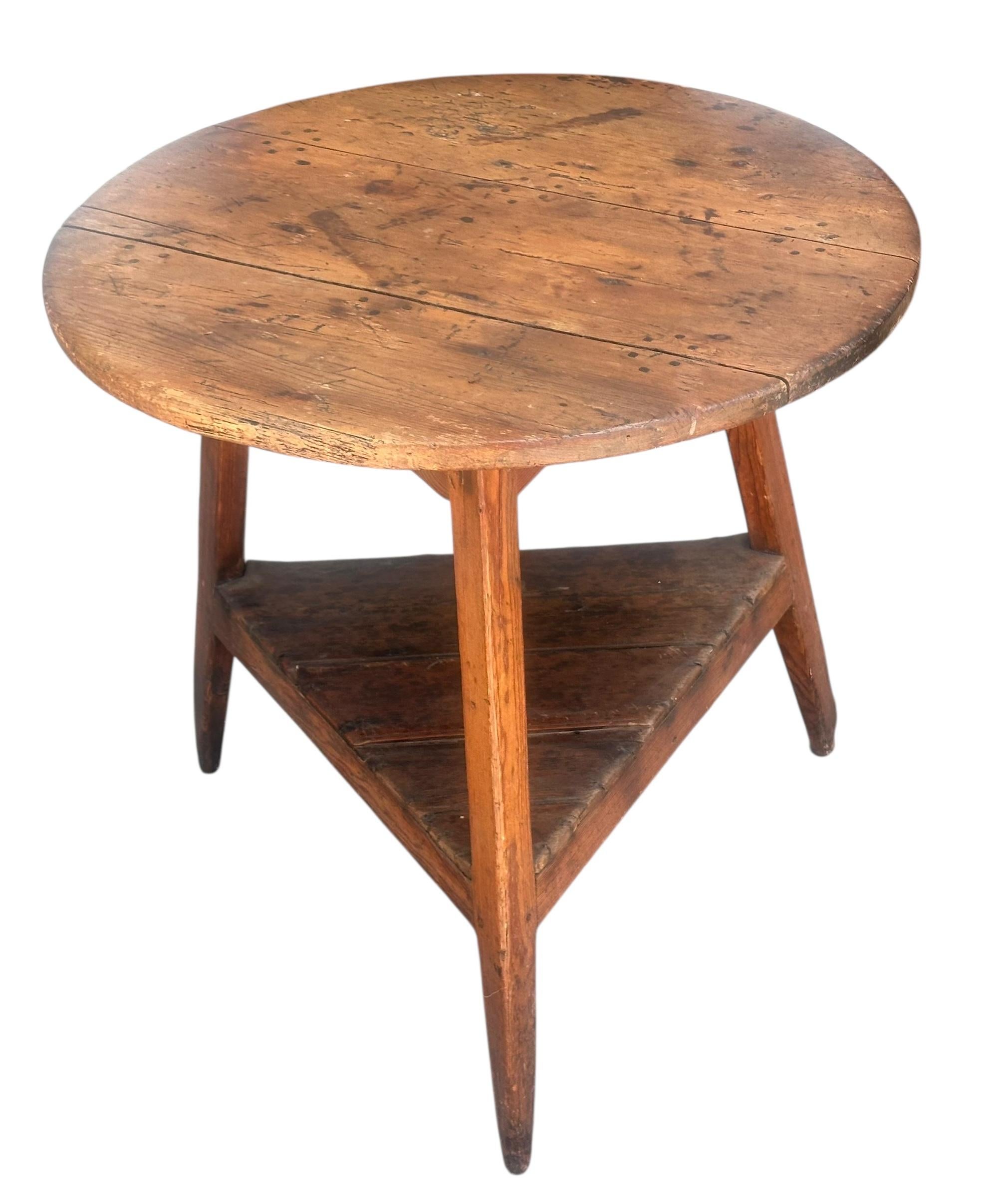 18th Century and Earlier Antique 18th C Rustic Welsh Cricket Table For Sale