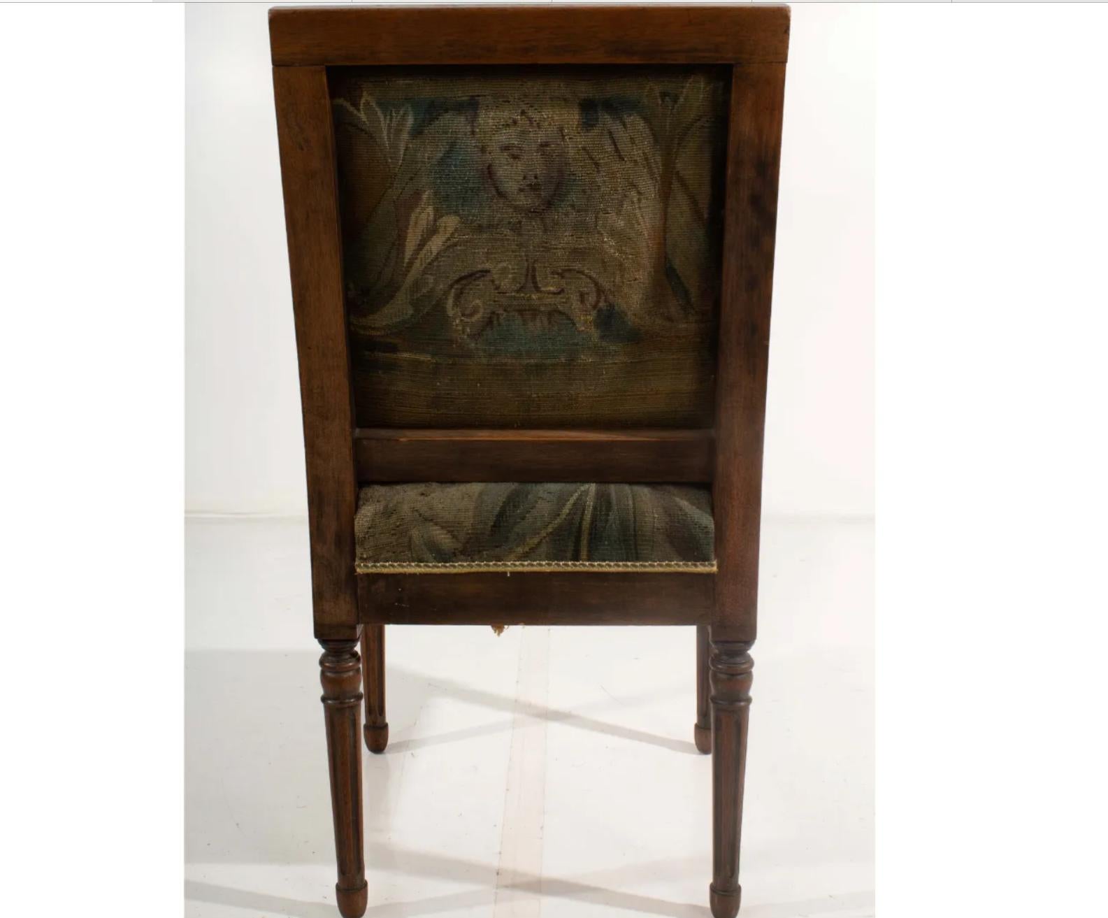 Directoire Chaises d'appoint anciennes du 18ème siècle avec tapisserie textile en vente
