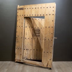 Antique 18th c. Wood and Iron Spanish Porch Door with Interior Door, c.1700s