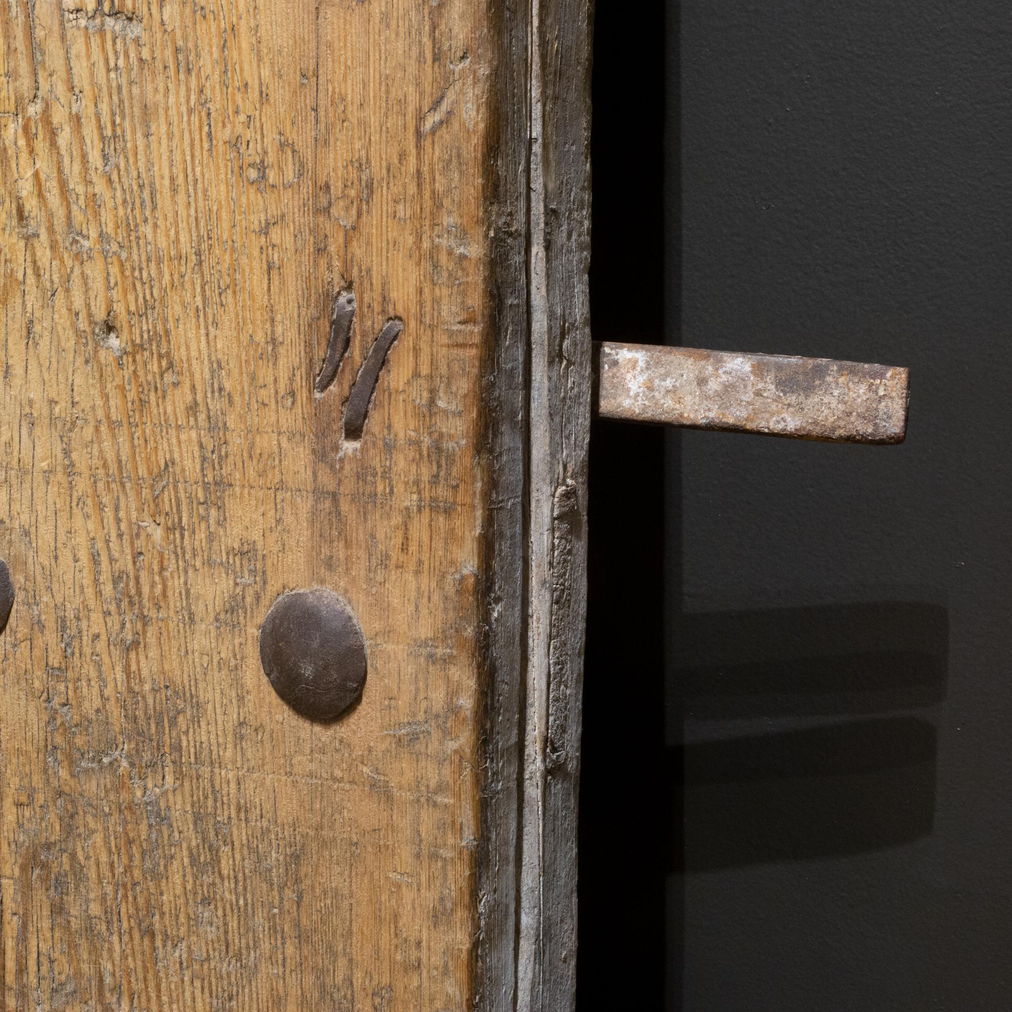 Antique 18th c. Wood and Iron Spanish Porch Door with Interior Door, c.1700s 3