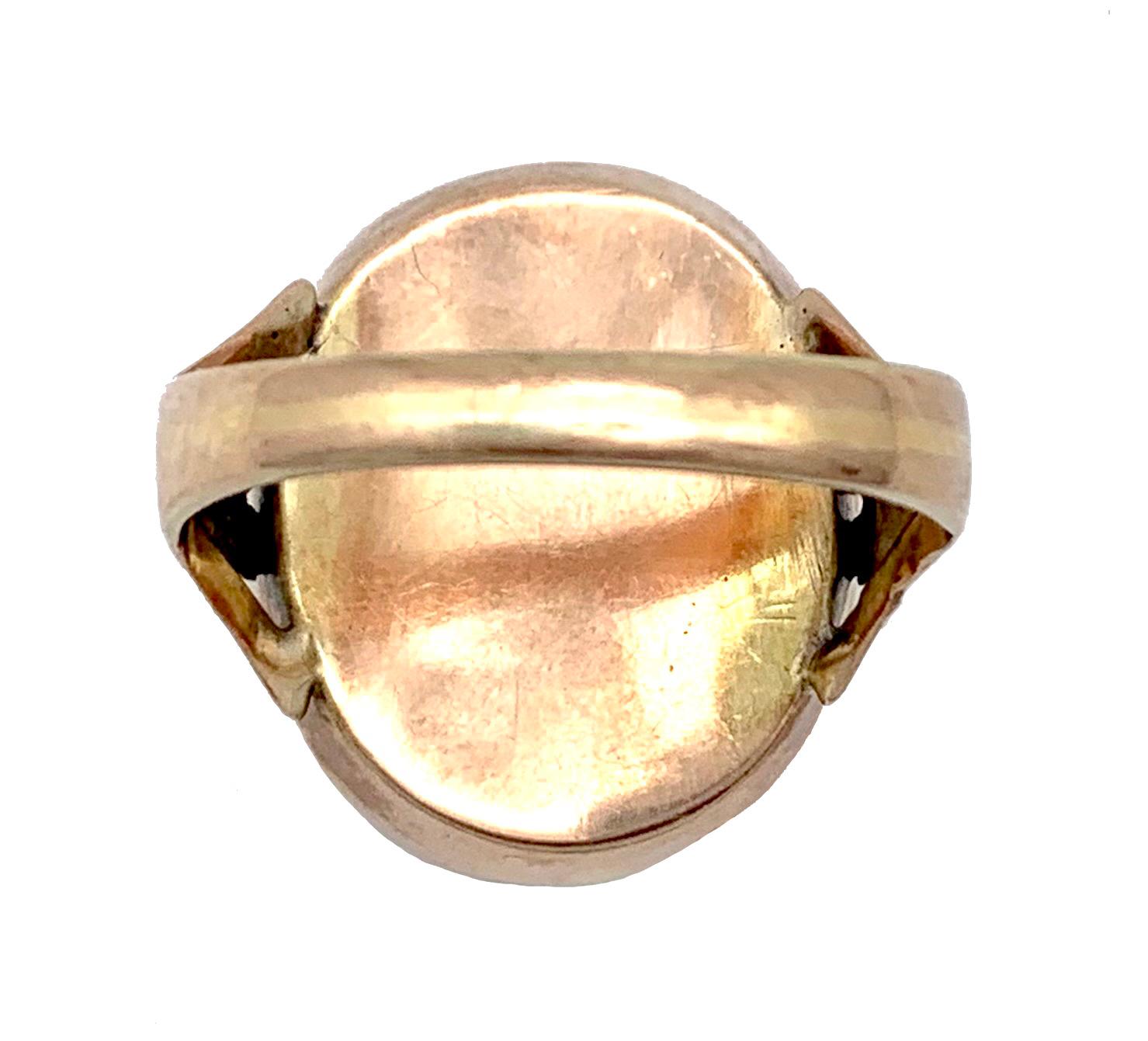 George III Antique 18th Century Gold Amor Eros Love Moto Ring 'j'en jouirais a la fin' For Sale