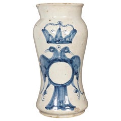 Antique 18th Century Albarello Italian Drug Jar