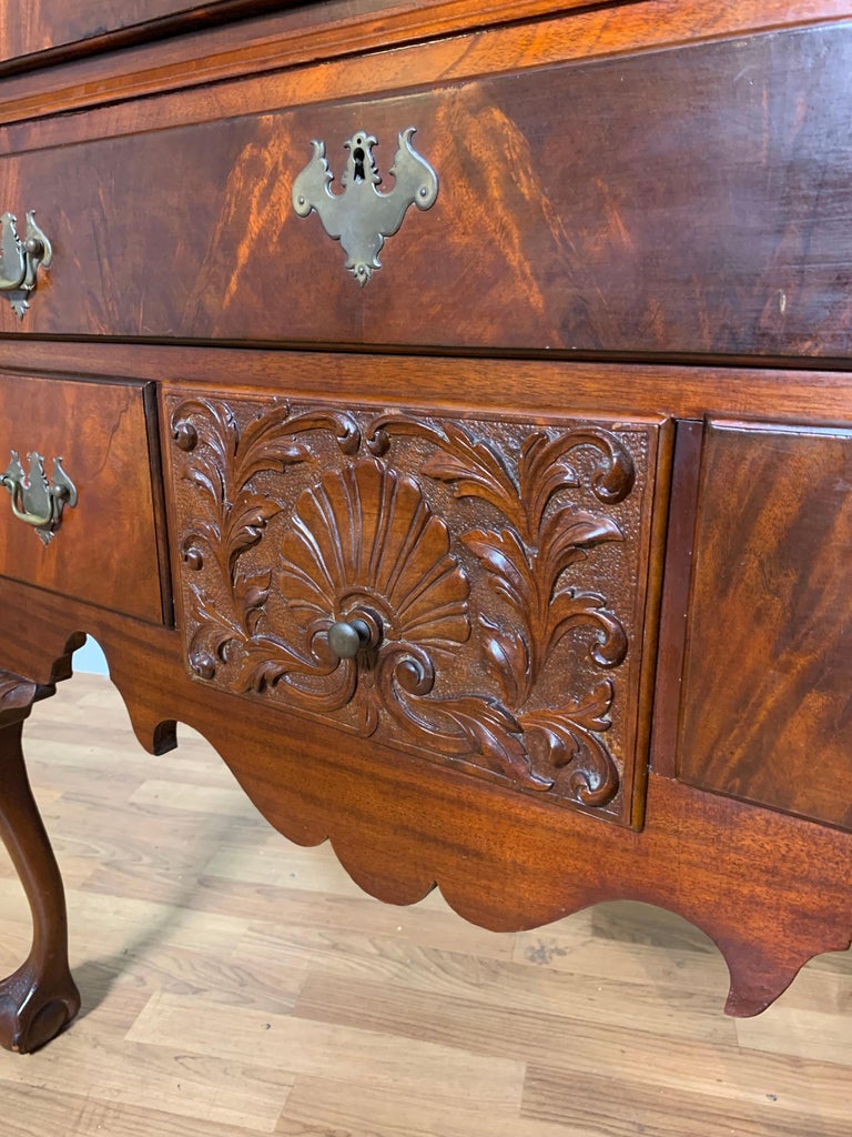 Antique 18th Century American Chippendale Chest on Frame Highboy