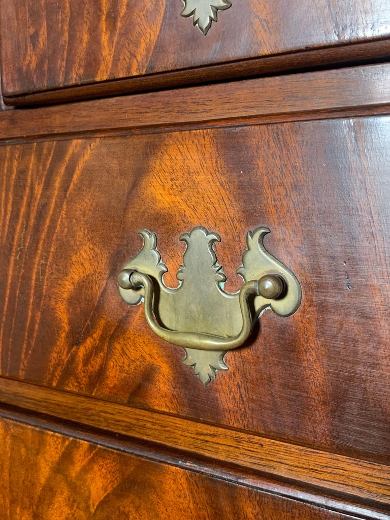 Antique 18th Century American Chippendale Chest on Frame Highboy