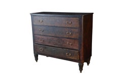 Antique 18th Century American Federal Crotch Mahogany Chest of Drawers Dresser