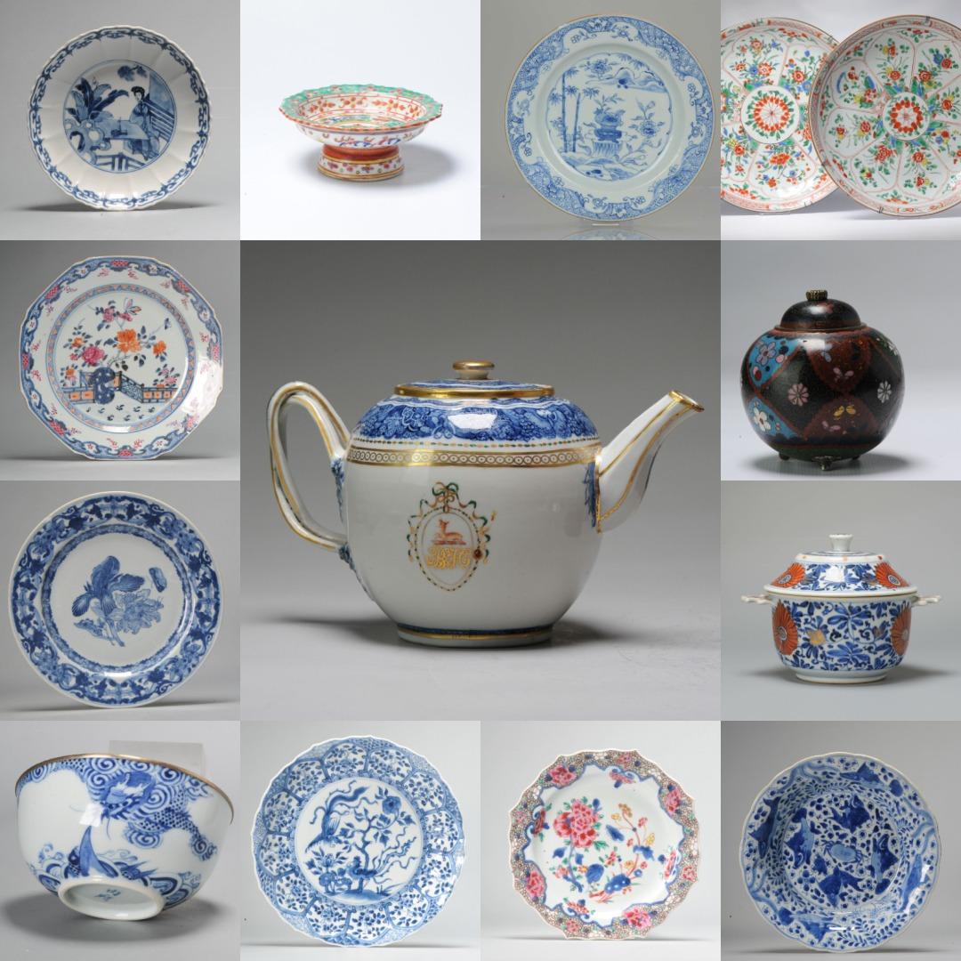 Antique 18th century Antique Kangxi Yongzheng Chinese Porcelain Imari Plate In Good Condition For Sale In Amsterdam, Noord Holland