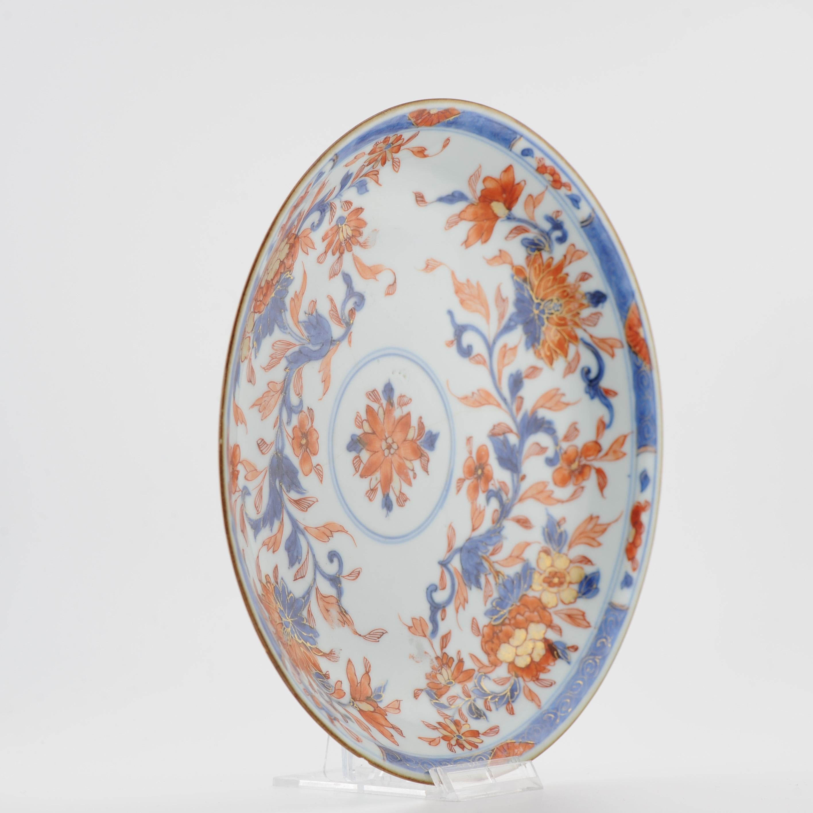 Antique 18th century Antique Kangxi Yongzheng Chinese Porcelain Imari Plate For Sale 1