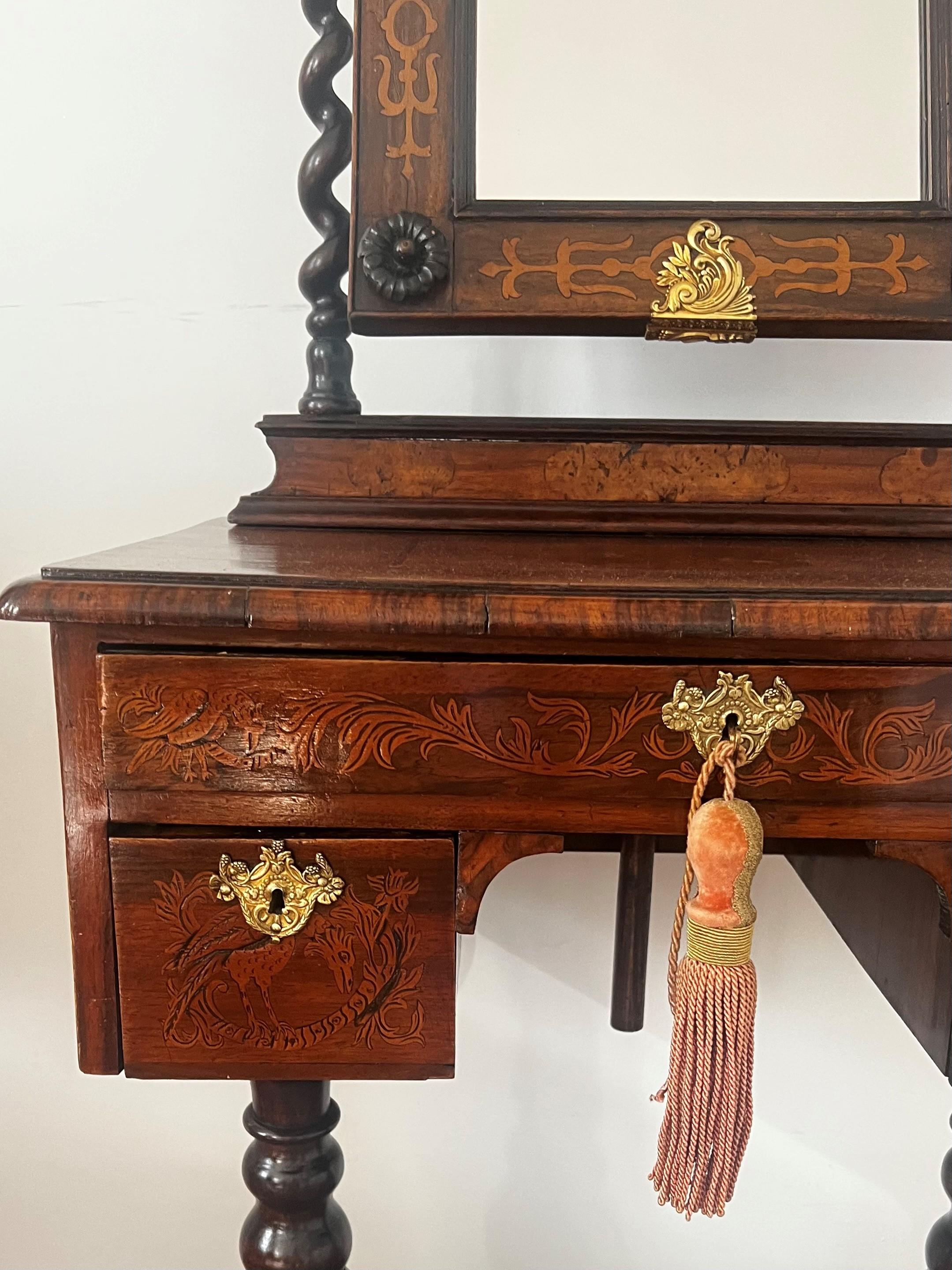 antique dressing table with mirror