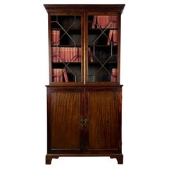 Antique 18th Century Bookcase Of Finest Quality In Mahogany ( REF AF-3528 )
