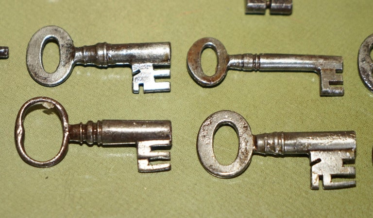 Antique 18th Century Box of Georgian Keys Honble J A Ellis Kings Agent ...