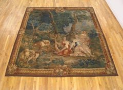 Antique 18th Century Brussels Mythological Tapestry, with Diana the Huntress
