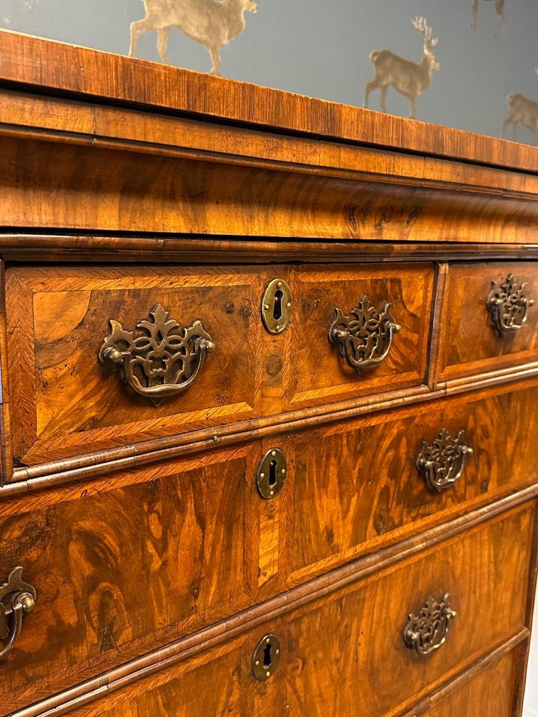 Ancienne commode en ronce de noyer du XVIIIe siècle en vente 3