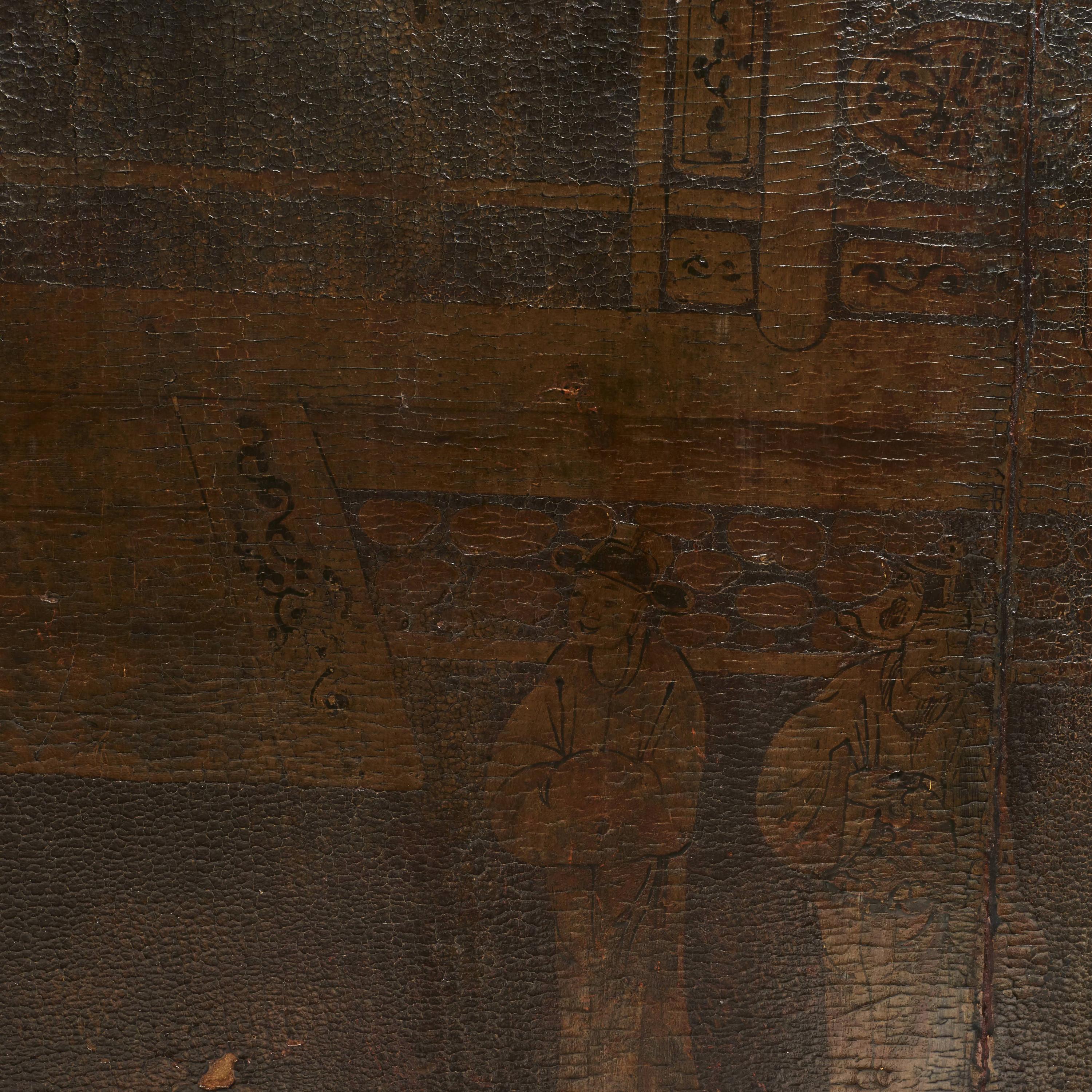 18. Jahrhundert Schwarz/Braun lackiert mit Dekoration Kabinett aus Shanxi-Provinz im Zustand „Gut“ im Angebot in Kastrup, DK