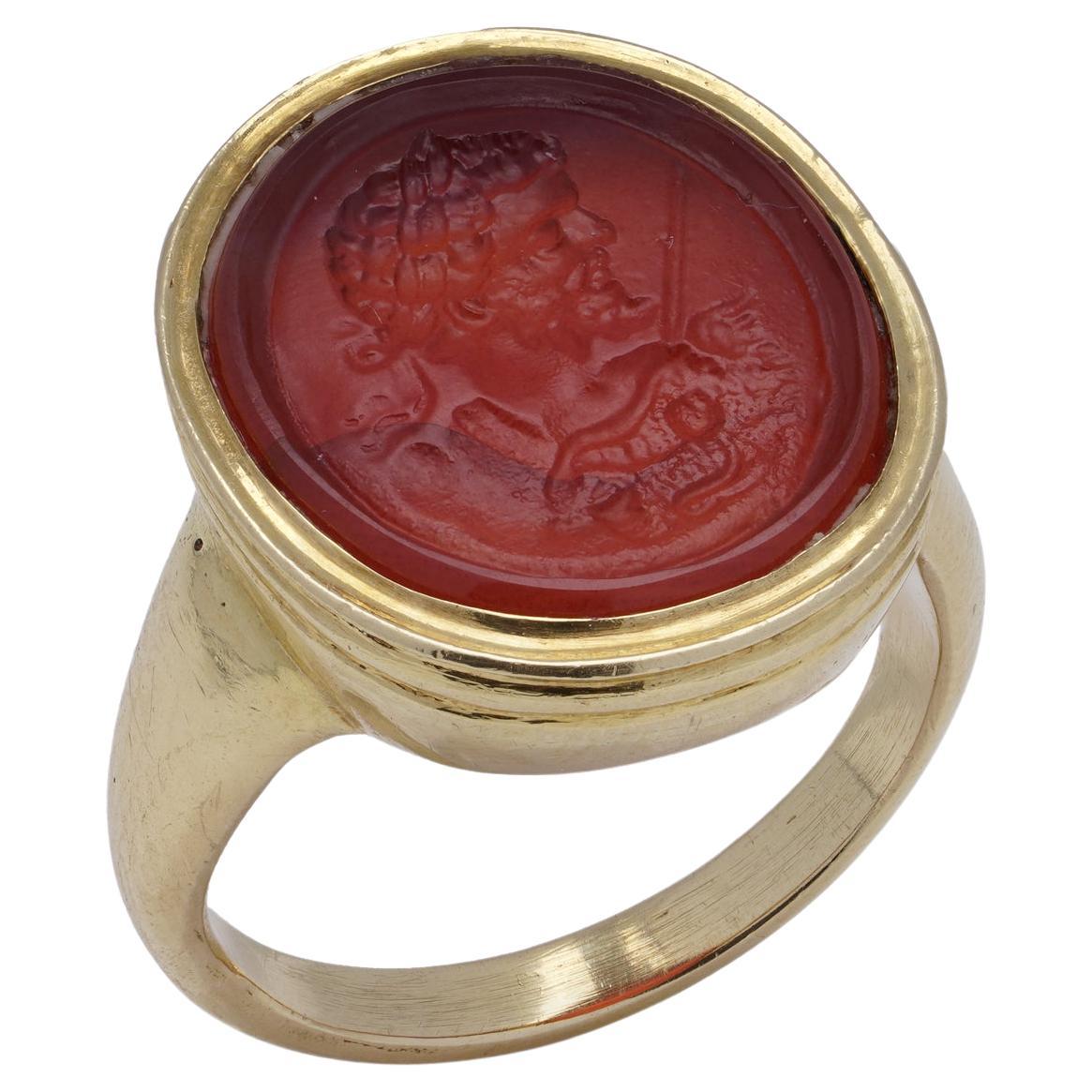 Antique 18th Century Carnelian Intaglio Ring