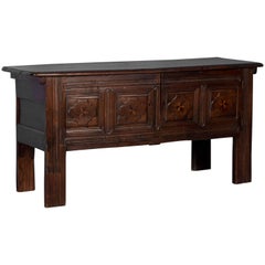 Antique 18th Century Carved English Oak Cabinet