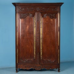 Antique 18th Century Carved French Oak Armoire