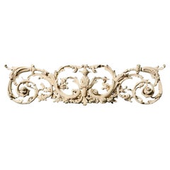 Panneau de frise ancien en bois de citronnier sculpté du 18ème siècle