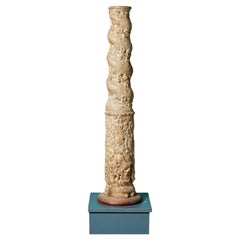 Antique 18th Century Carved Oak Solomonic Column