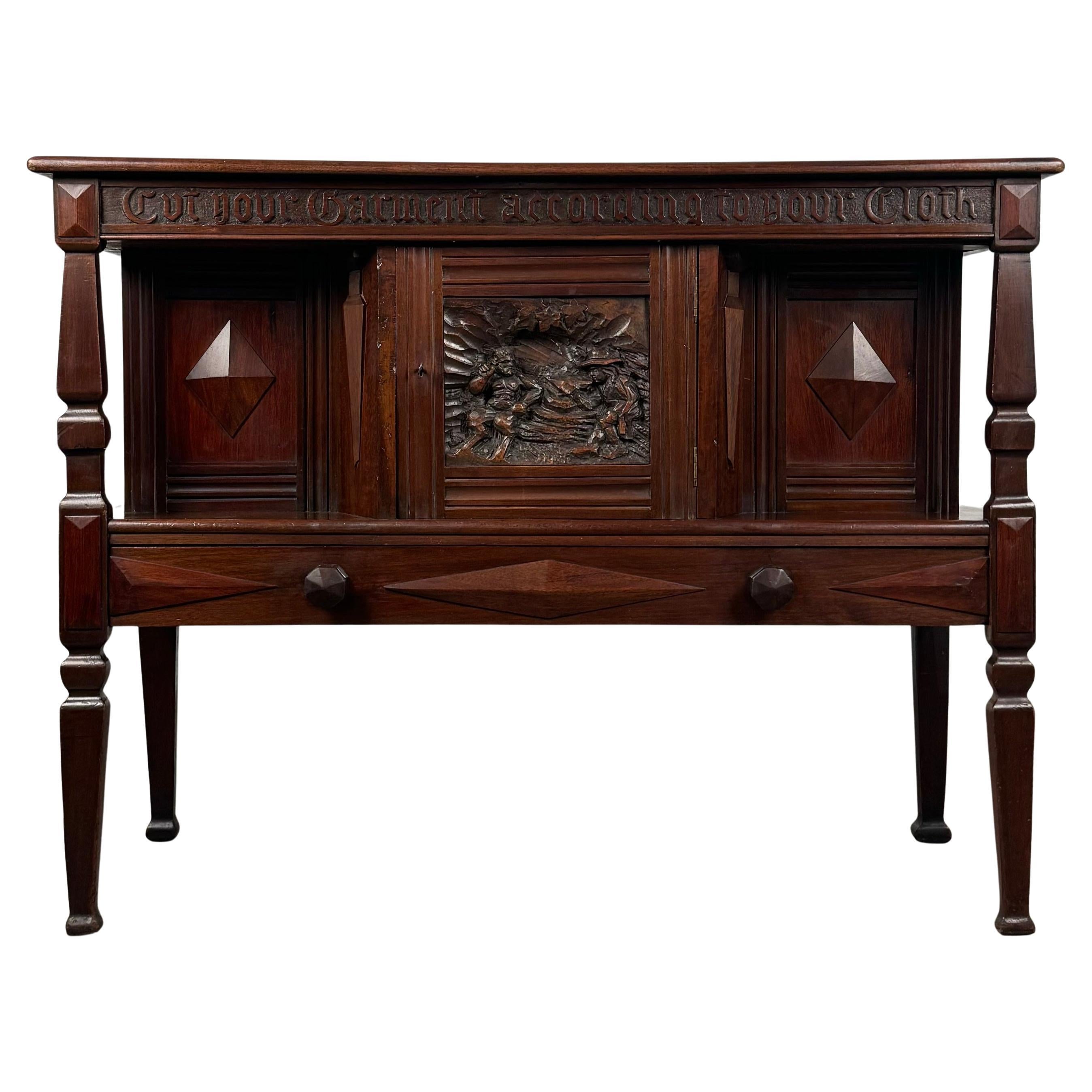 Antique 18th Century Carved Sideboard In Walnut ( REF AF-3464 )