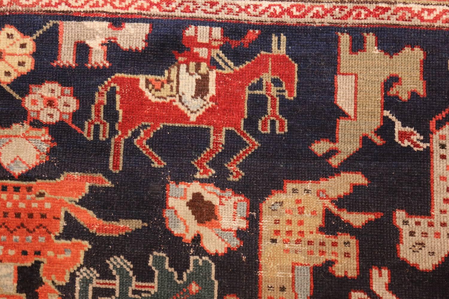 Antiker kaukasischer Teppich aus der Nazmiyal-Kollektion aus dem 18. Jahrhundert. 4 Fuß 6 Zoll x 9 Fuß im Zustand „Hervorragend“ in New York, NY