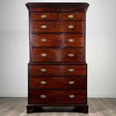 Antique 18th Century Chest On Chest In Mahogany ( REF AF-3331 )