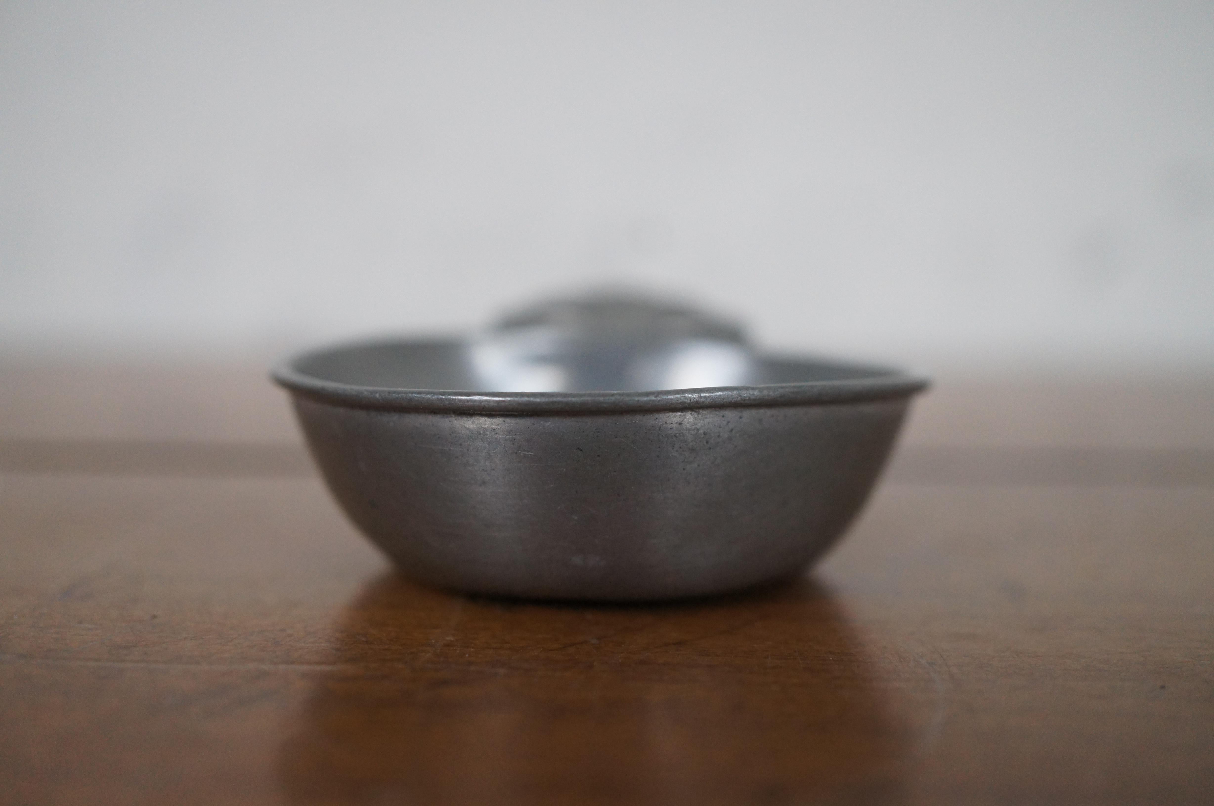 18th Century and Earlier Antique 18th Century Childs Pewter Porringer Cup Bowl Porridge Dish For Sale