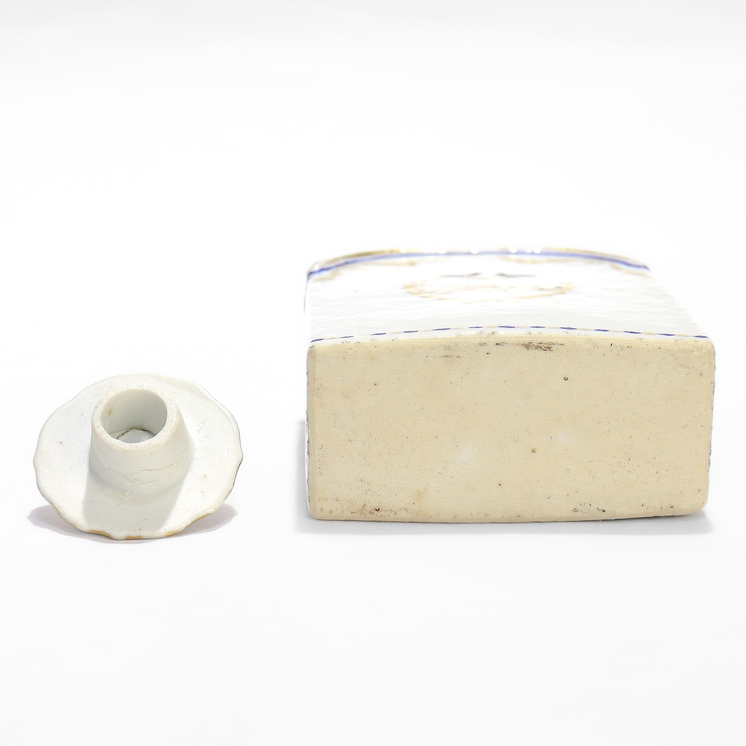 Antigua Jarra de Té de Porcelana China de Exportación del Siglo XVIII con Tortolitos en venta 1