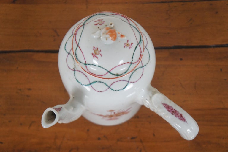 Antique 18th Century Chinese Export Qianlong Porcelain Chocolate Tea Pot For Sale 5