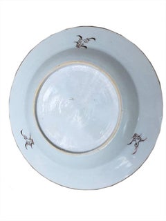 Antique 18th Century Chinese Fencai porcelain plate, Kangxi